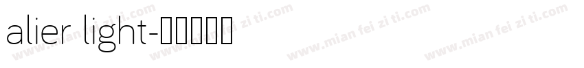 alier light字体转换